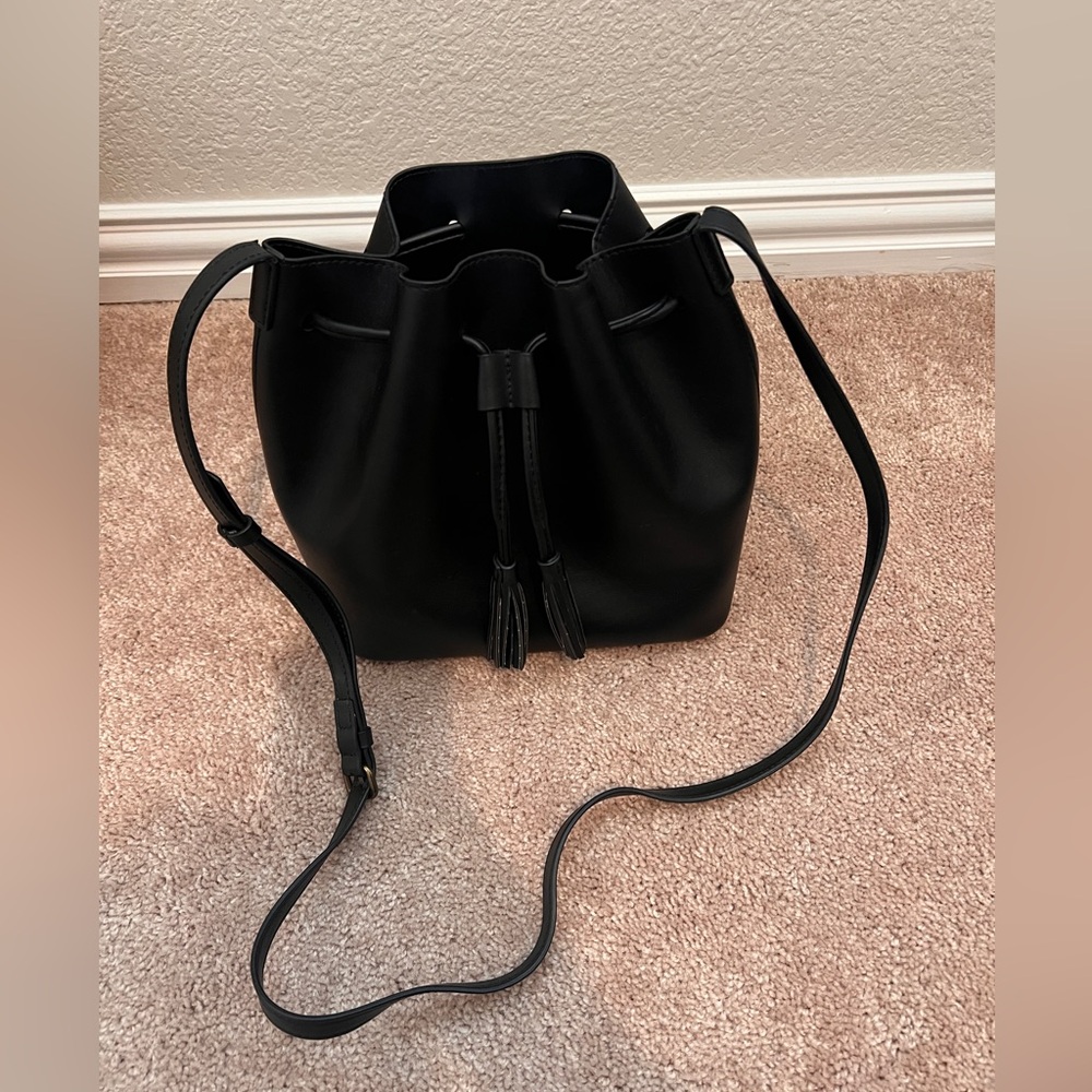 J. Crew Factory - Black Bucket Crossbody Bag